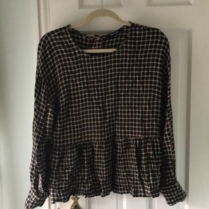 Madewell peplum top